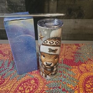 Christmas Brown Cow 20oz Tumbler